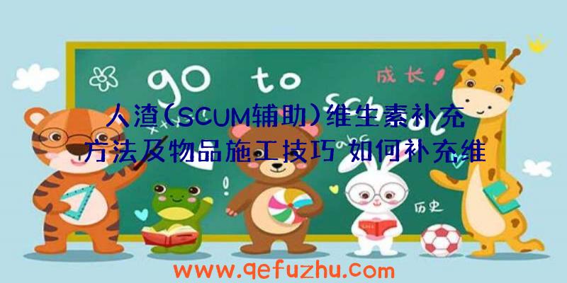 人渣(SCUM辅助)维生素补充方法及物品施工技巧